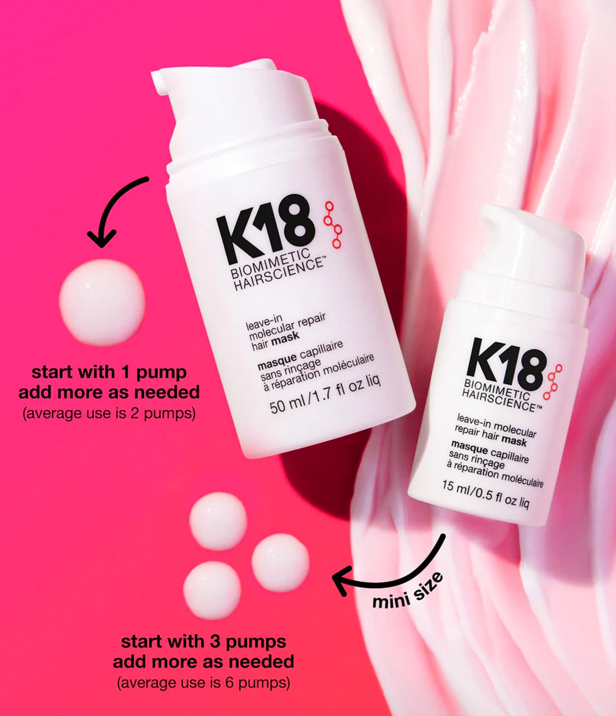 Leave-in Molecular Repair Hair Mask by K18 Hair