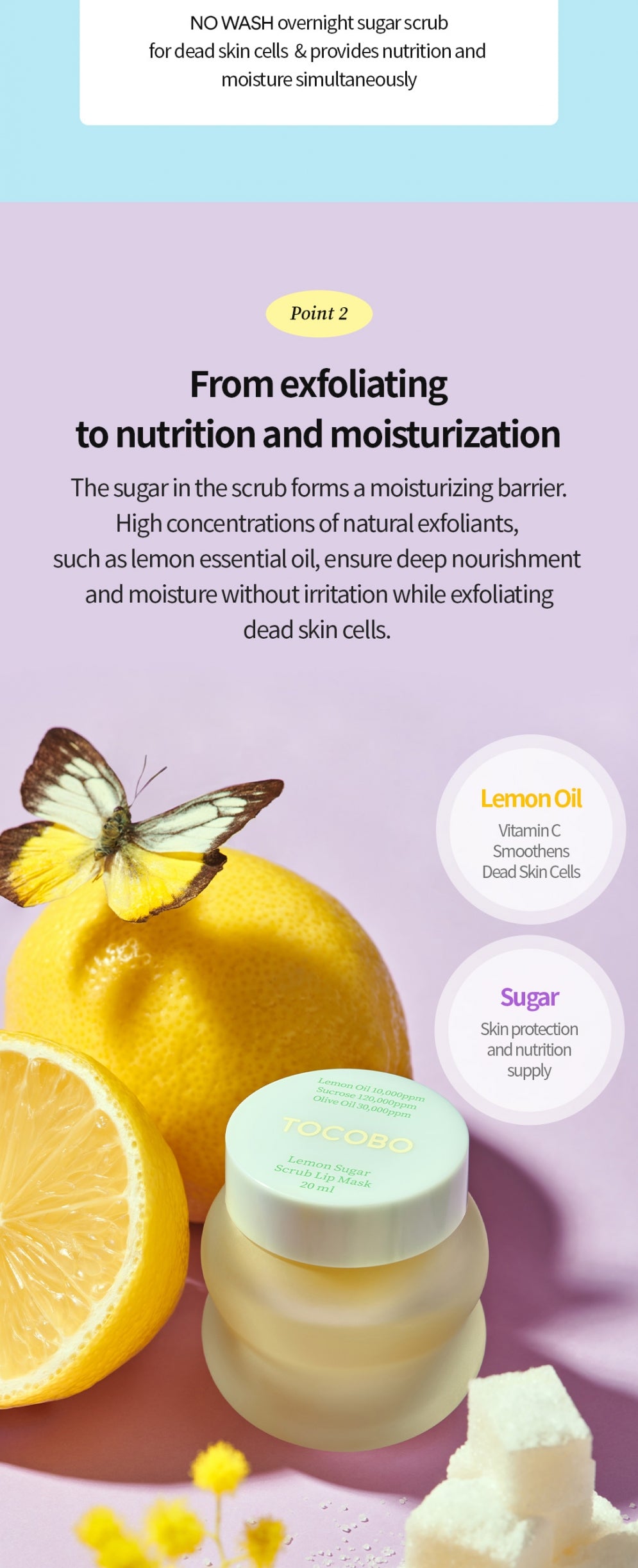 LEMON SUGAR SCRUB LIP MASK 20ml 