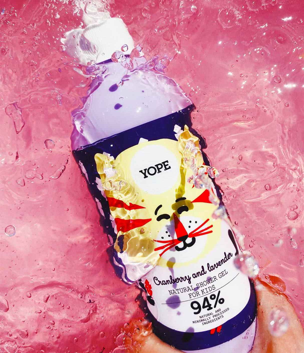 Yope® Cranberry and Lavender Natural Shower Gel for Kids