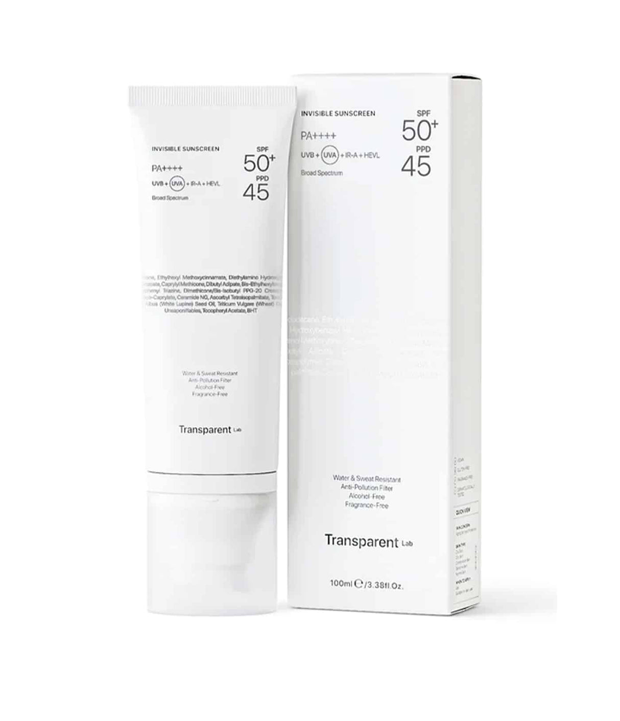 Invisible Sunscreen SPF50+ by Transparent Lab