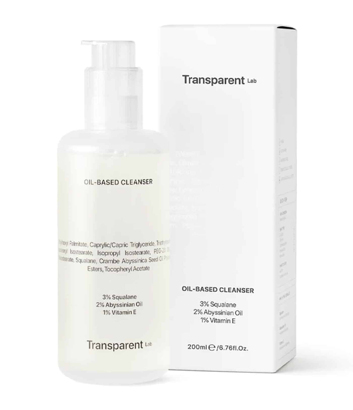 Transparent Lab Oil Based Cleanser