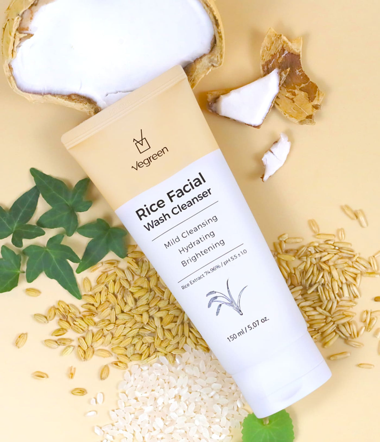 Vegreen Rice Facial Wash Cleanser