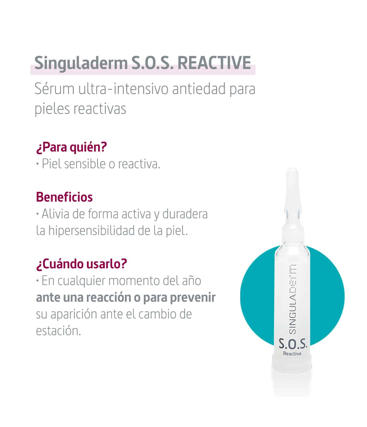 Singuladerm S.O.S. Reactive de Singuladerm