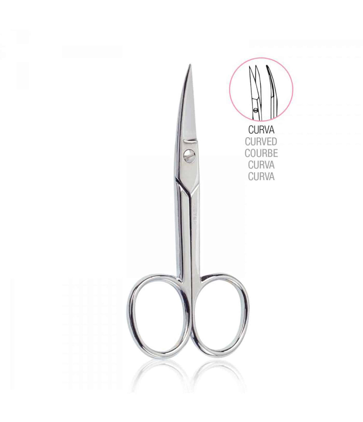 Beter Manicure Nail Scissors Curved Nail Curve Chromed